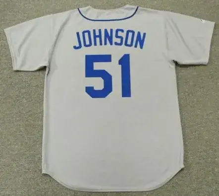 RANDY JOHNSON Seattle Mariners 1990 Majestic Cooperstown Away Baseball Jersey 