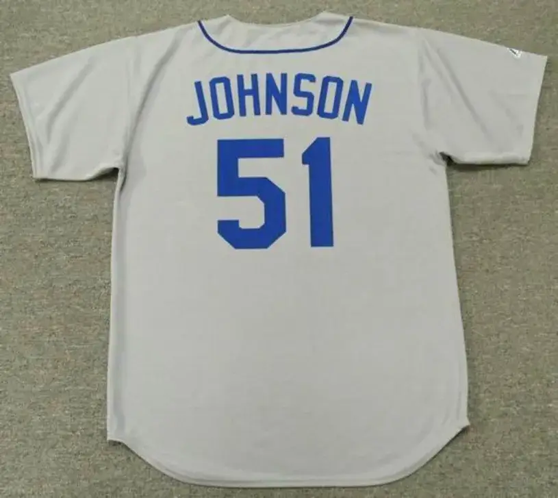 RANDY JOHNSON Seattle Mariners 1990 Majestic Cooperstown Away Baseball Jersey 