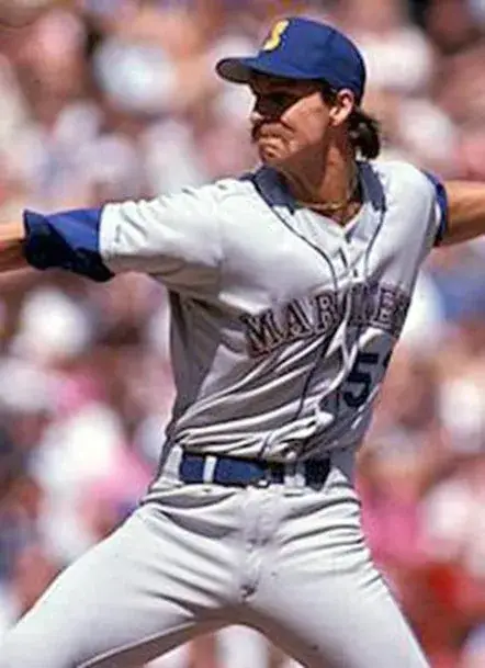 RANDY JOHNSON Seattle Mariners 1990 Majestic Cooperstown Away Baseball Jersey 