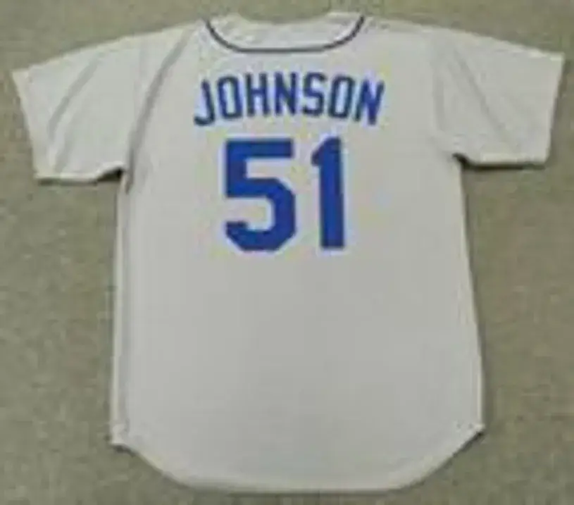 RANDY JOHNSON Seattle Mariners 1990 Majestic Cooperstown Away Baseball Jersey 