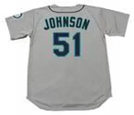 RANDY JOHNSON Seattle Mariners 1997 Majestic Throwback Away Baseball Jersey 