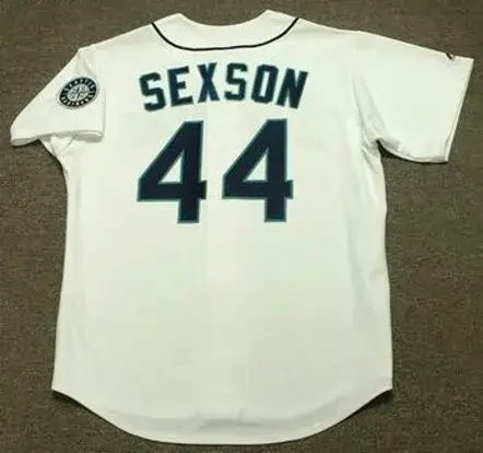 RICHIE SEXSON Seattle Mariners 2005 Majestic Throwback Home Baseball Jersey 