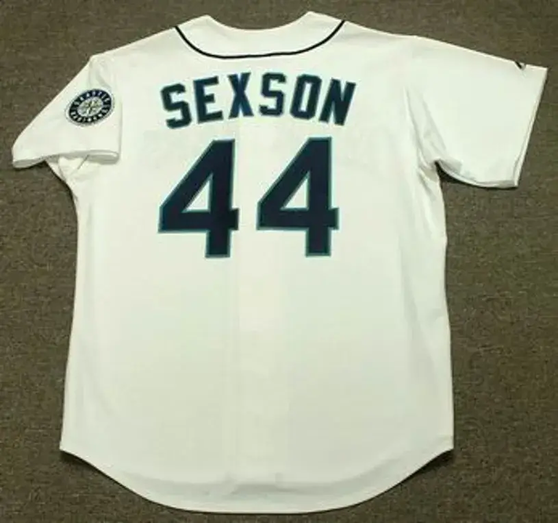 RICHIE SEXSON Seattle Mariners 2005 Majestic Throwback Home Baseball Jersey 