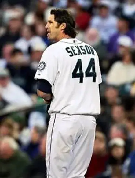 RICHIE SEXSON Seattle Mariners 2005 Majestic Throwback Home Baseball Jersey 