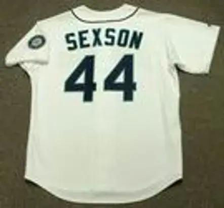 RICHIE SEXSON Seattle Mariners 2005 Majestic Throwback Home Baseball Jersey 