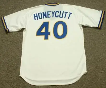RICK HONEYCUTT Seattle Mariners 1979 Majestic Cooperstown Throwback Baseball Jersey 