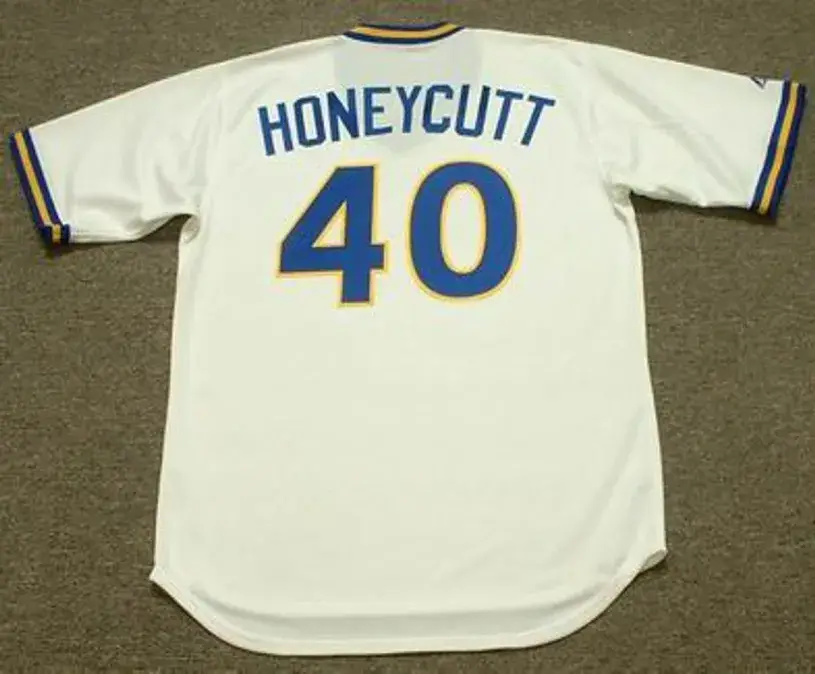 RICK HONEYCUTT Seattle Mariners 1979 Majestic Cooperstown Throwback Baseball Jersey 