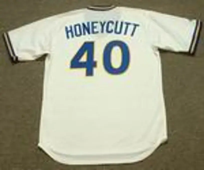 RICK HONEYCUTT Seattle Mariners 1979 Majestic Cooperstown Throwback Baseball Jersey 