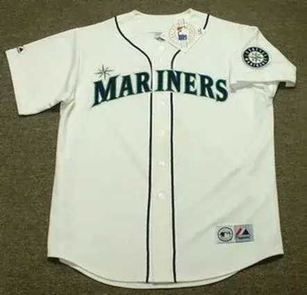 RICKEY HENDERSON Seattle Mariners 2000 Home Majestic Throwback Baseball Jersey