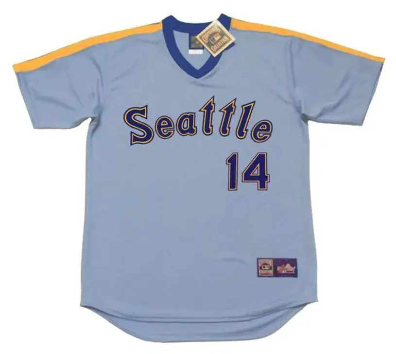TOM PACIOREK Seattle Mariners 1981 Majestic Cooperstown Away Baseball Jersey