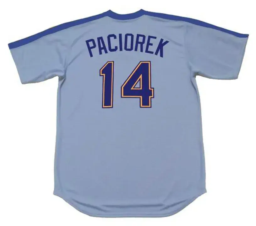 TOM PACIOREK Seattle Mariners 1981 Majestic Cooperstown Away Baseball Jersey 
