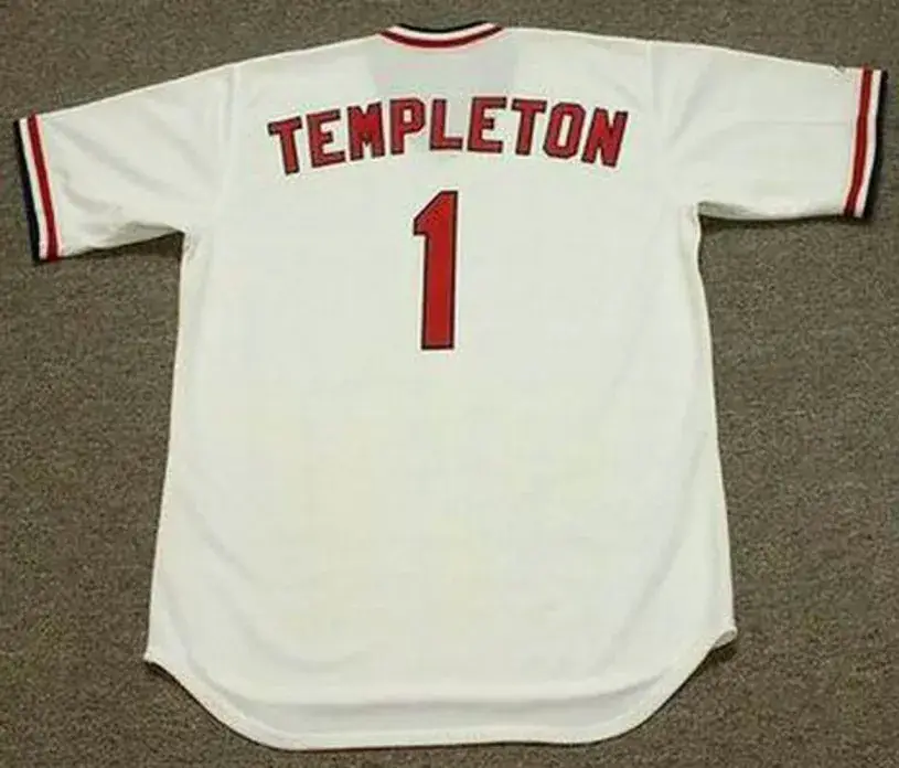 GARRY TEMPLETON St. Louis Cardinals 1977 Majestic Cooperstown Home Baseball Jersey 