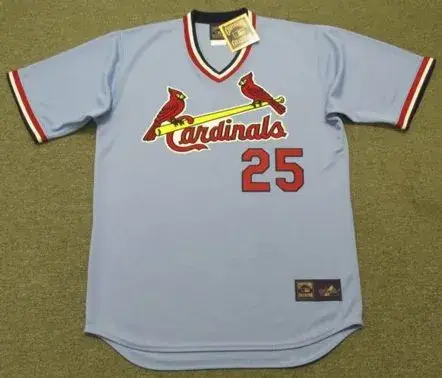 GEORGE HENDRICK St. Louis Cardinals 1982 Majestic Cooperstown Away Baseball Jersey