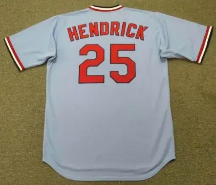 GEORGE HENDRICK St. Louis Cardinals 1982 Majestic Cooperstown Away Baseball Jersey 