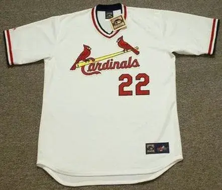 JACK CLARK St. Louis Cardinals 1985 Majestic Cooperstown Home Baseball Jersey