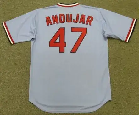 JOAQUIN ANDUJAR St. Louis Cardinals 1982 Majestic Cooperstown Away Baseball Jersey 