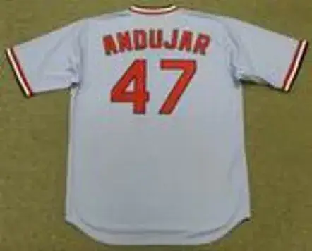 JOAQUIN ANDUJAR St. Louis Cardinals 1982 Majestic Cooperstown Away Baseball Jersey 