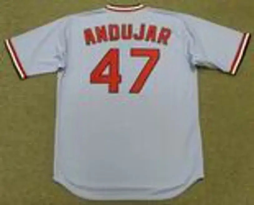 JOAQUIN ANDUJAR St. Louis Cardinals 1982 Majestic Cooperstown Away Baseball Jersey 