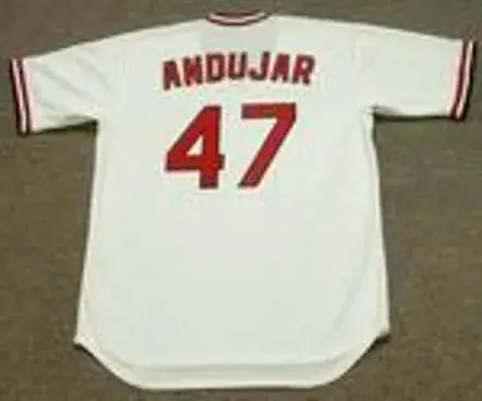 JOAQUIN ANDUJAR St. Louis Cardinals 1982 Majestic Cooperstown Home Baseball Jersey 
