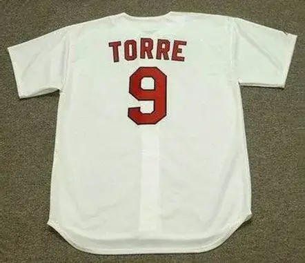 JOE TORRE St. Louis Cardinals 1969 Majestic Cooperstown Throwback Home Baseball Jersey 