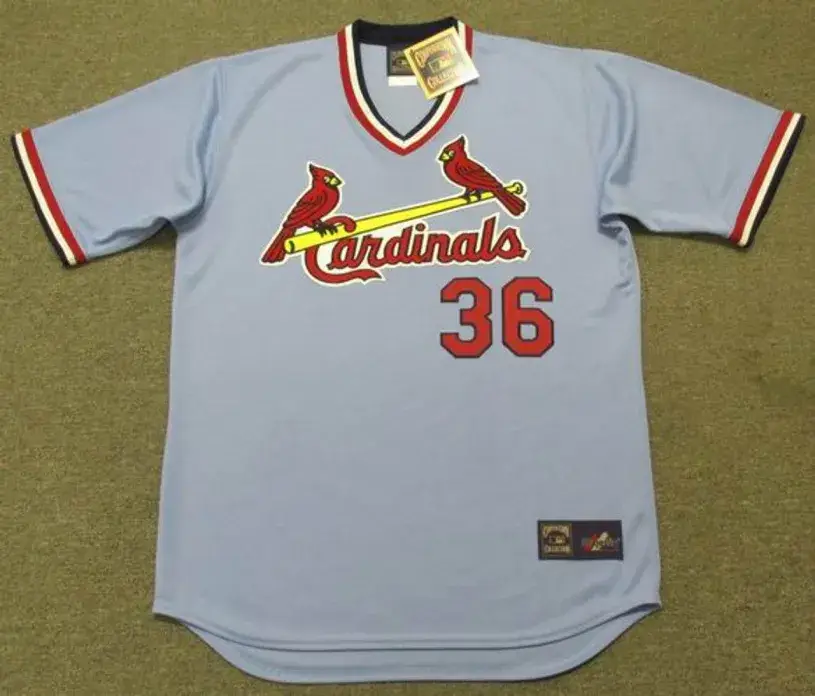 JOHN DENNY St. Louis Cardinals 1978 Majestic Cooperstown Away Baseball Jersey