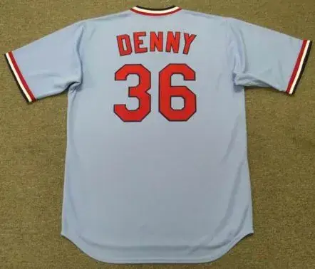 JOHN DENNY St. Louis Cardinals 1978 Majestic Cooperstown Away Baseball Jersey 