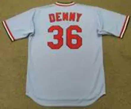 JOHN DENNY St. Louis Cardinals 1978 Majestic Cooperstown Away Baseball Jersey 