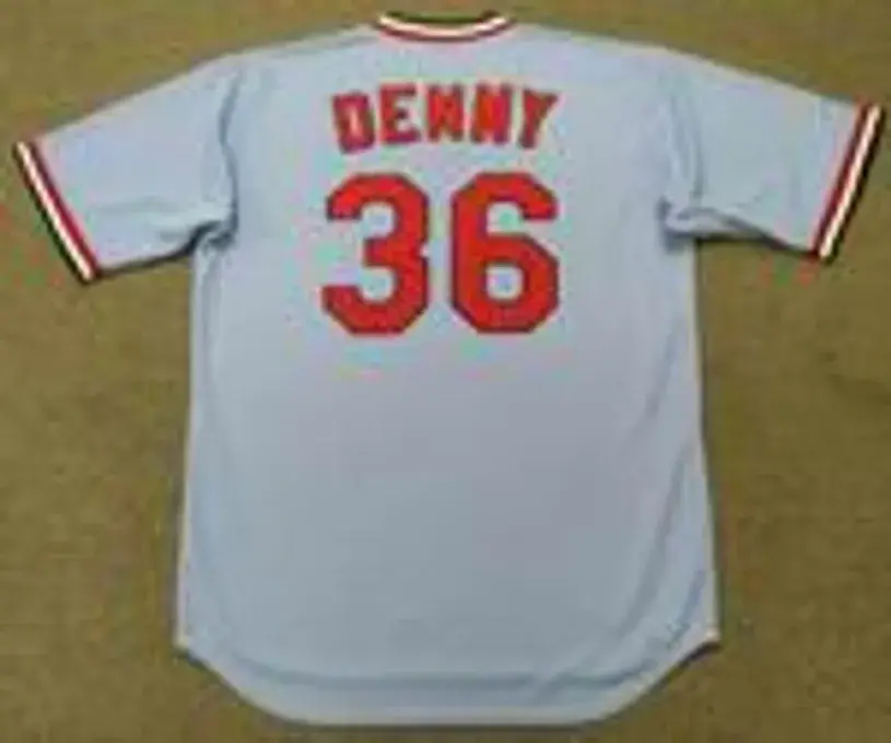JOHN DENNY St. Louis Cardinals 1978 Majestic Cooperstown Away Baseball Jersey 