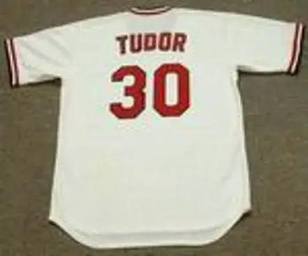JOHN TUDOR St. Louis Cardinals 1985 Majestic Cooperstown Home Baseball Jersey 