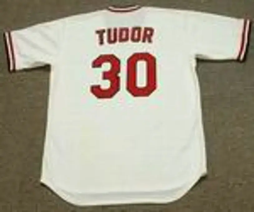 JOHN TUDOR St. Louis Cardinals 1985 Majestic Cooperstown Home Baseball Jersey 