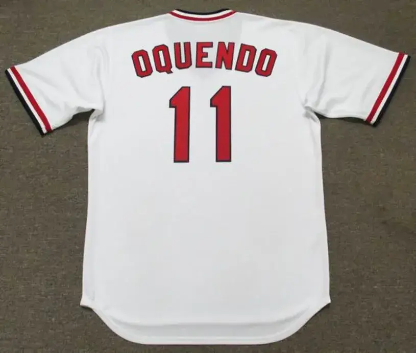 JOSE OQUENDO St. Louis Cardinals 1989 Majestic Cooperstown Home Baseball Jersey 