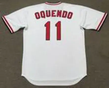 JOSE OQUENDO St. Louis Cardinals 1989 Majestic Cooperstown Home Baseball Jersey 