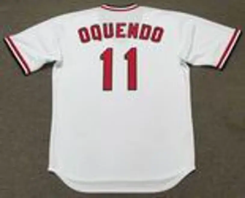 JOSE OQUENDO St. Louis Cardinals 1989 Majestic Cooperstown Home Baseball Jersey 