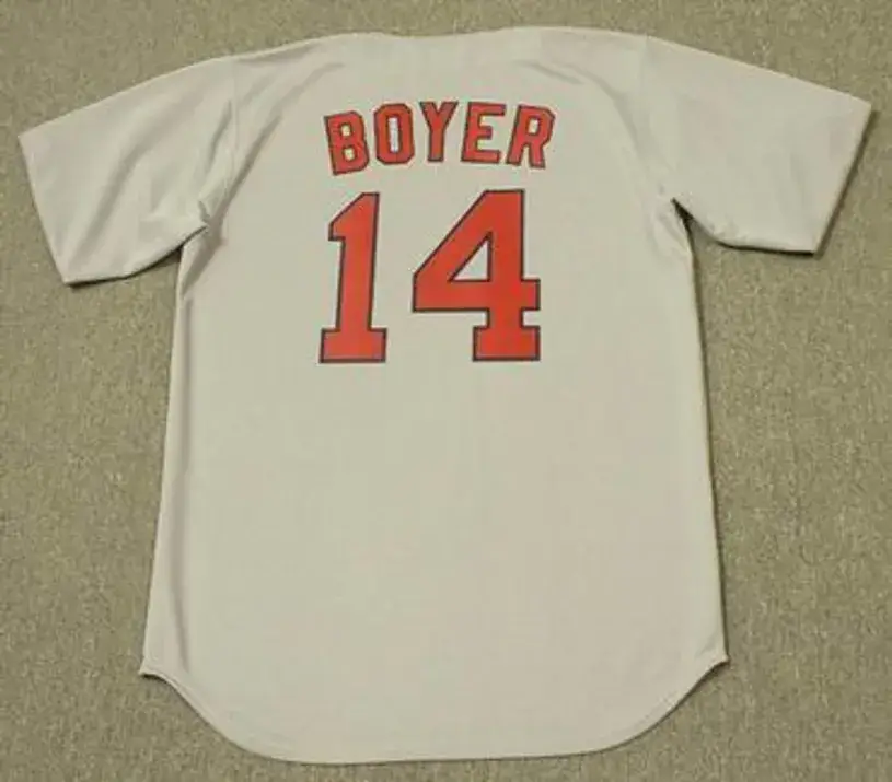 KEN BOYER St. Louis Cardinals 1964 Majestic Cooperstown Throwback Away Jersey 