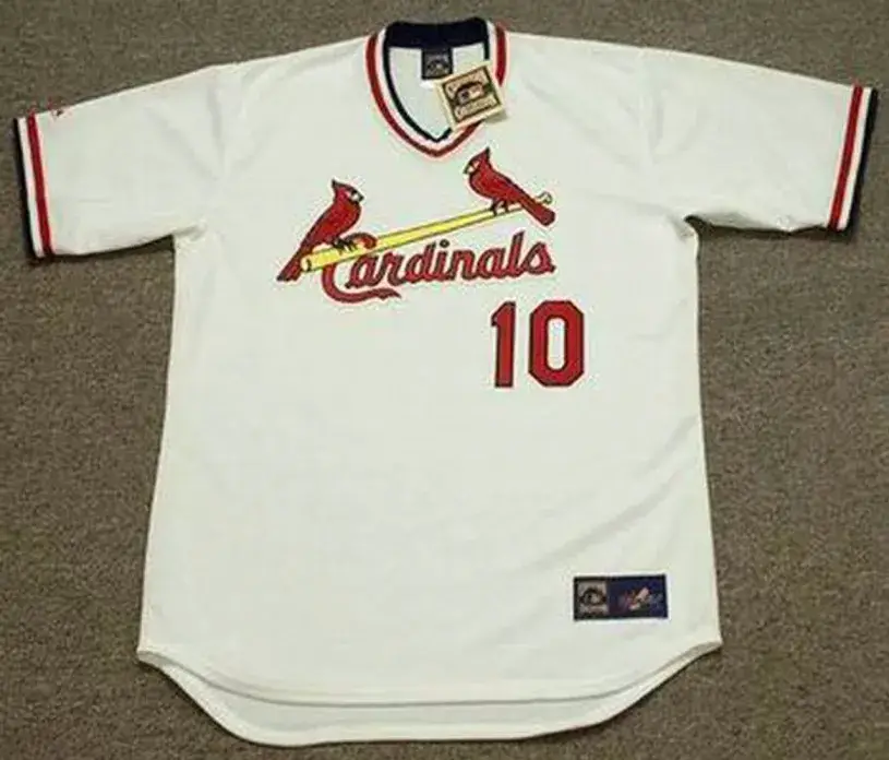 KEN OBERKFELL St. Louis Cardinals 1982 Majestic Cooperstown Home Baseball Jersey