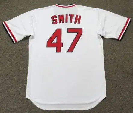 LEE SMITH St. Louis Cardinals 1991 Majestic Cooperstown Throwback Home Jersey 
