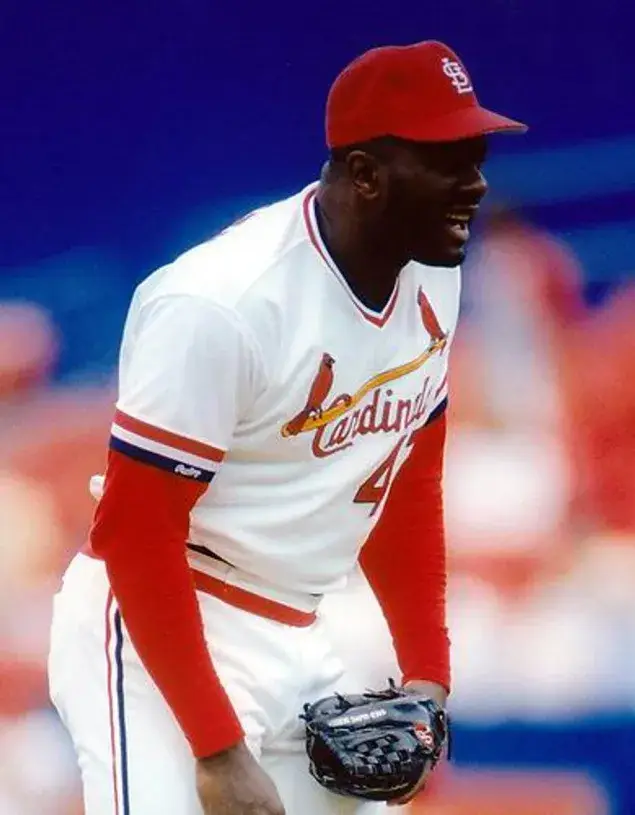 LEE SMITH St. Louis Cardinals 1991 Majestic Cooperstown Throwback Home Jersey 