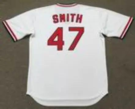 LEE SMITH St. Louis Cardinals 1991 Majestic Cooperstown Throwback Home Jersey 