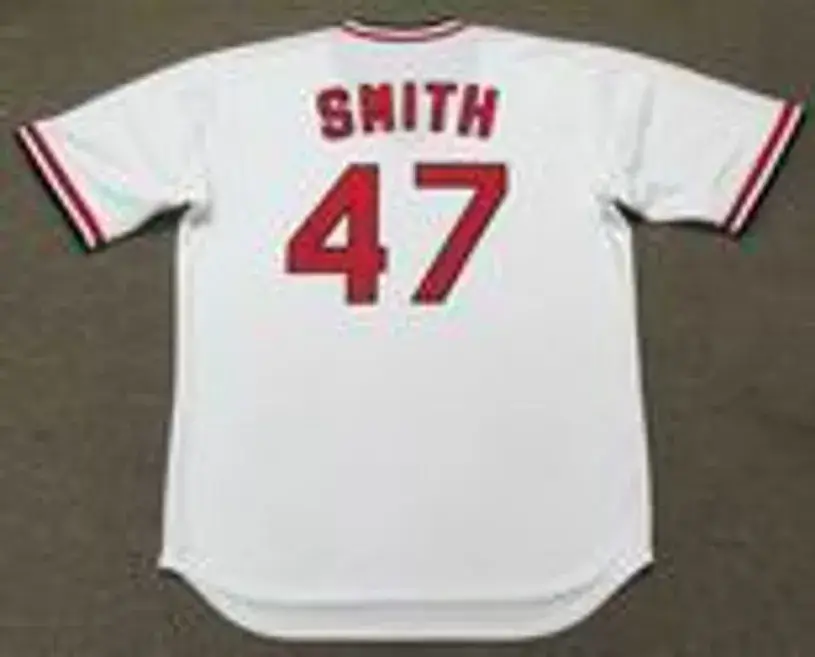 LEE SMITH St. Louis Cardinals 1991 Majestic Cooperstown Throwback Home Jersey 