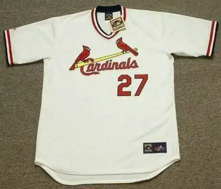 LONNIE SMITH St. Louis Cardinals 1982 Majestic Cooperstown Home Baseball Jersey