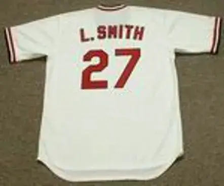 LONNIE SMITH St. Louis Cardinals 1982 Majestic Cooperstown Home Baseball Jersey 