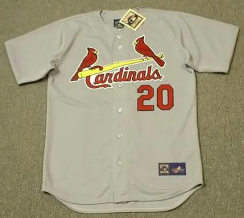 LOU BROCK St. Louis Cardinals 1967 Majestic Cooperstown Throwback Away Jersey