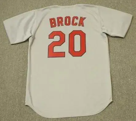 LOU BROCK St. Louis Cardinals 1967 Majestic Cooperstown Throwback Away Jersey 