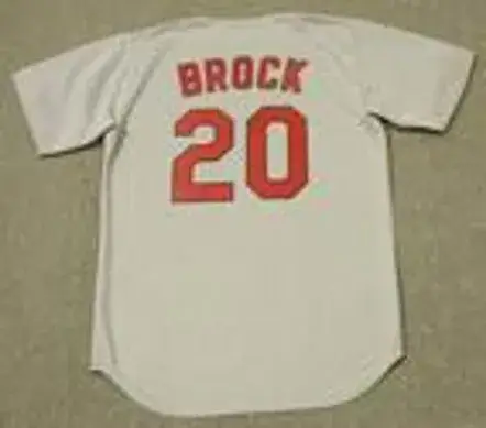 LOU BROCK St. Louis Cardinals 1967 Majestic Cooperstown Throwback Away Jersey 