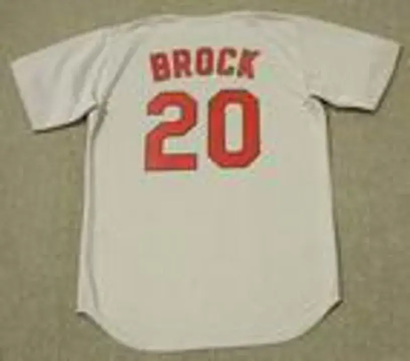 LOU BROCK St. Louis Cardinals 1967 Majestic Cooperstown Throwback Away Jersey 