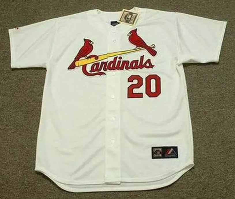 LOU BROCK St. Louis Cardinals 1967 Majestic Cooperstown Throwback Home Baseball Jersey
