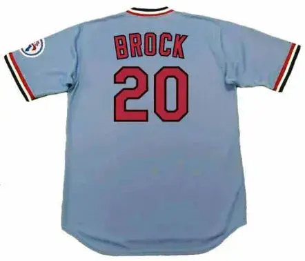LOU BROCK St. Louis Cardinals 1976 Away Majestic Throwback Baseball Jersey 