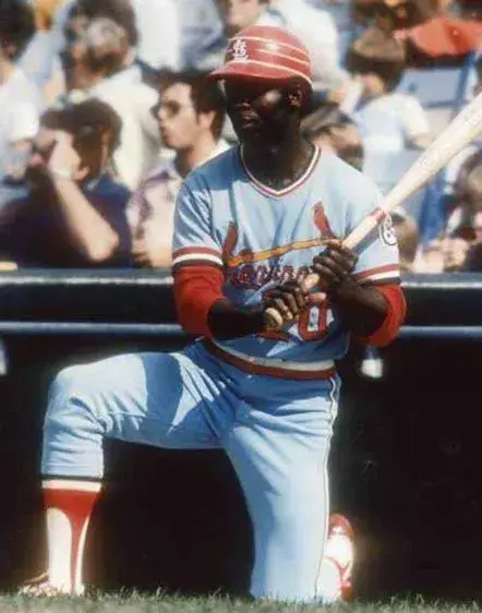 LOU BROCK St. Louis Cardinals 1976 Away Majestic Throwback Baseball Jersey 