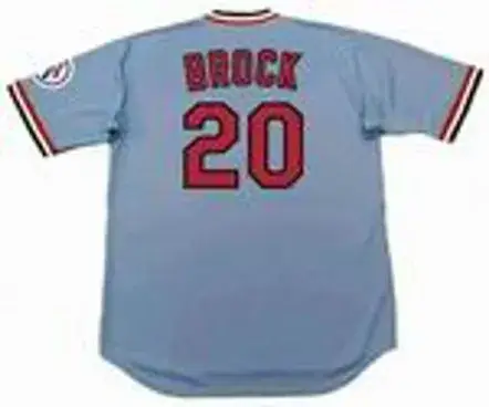 LOU BROCK St. Louis Cardinals 1976 Away Majestic Throwback Baseball Jersey 