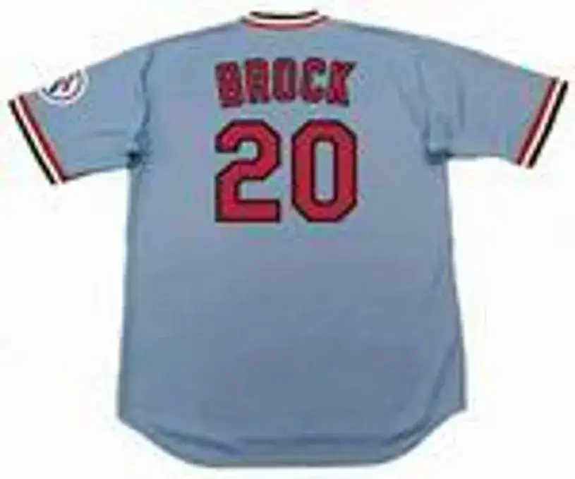 LOU BROCK St. Louis Cardinals 1976 Away Majestic Throwback Baseball Jersey 